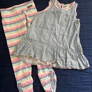 Matilda Jane Pink and Blue Set Sleeveless Top and Pants